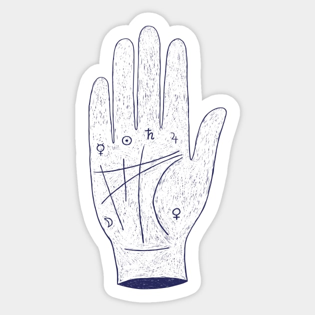 Astrology hand Sticker by Flyingrabbit